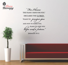 Load image into Gallery viewer, For I Know The Plans V1 Wall Sticker