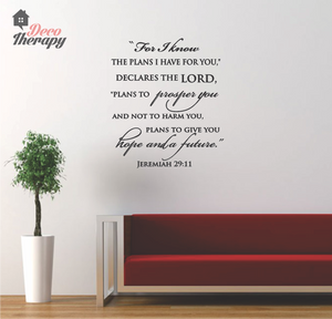 For I Know The Plans V1 Wall Sticker