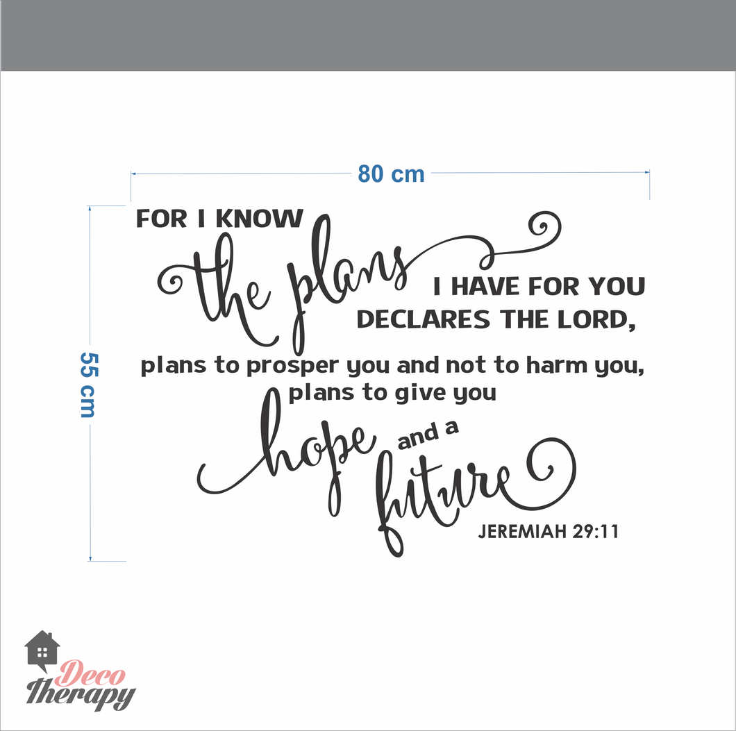 For I Know The Plans V2 Wall Sticker