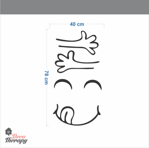 Fridge Decal - Happy Delicious Face Wall Sticker