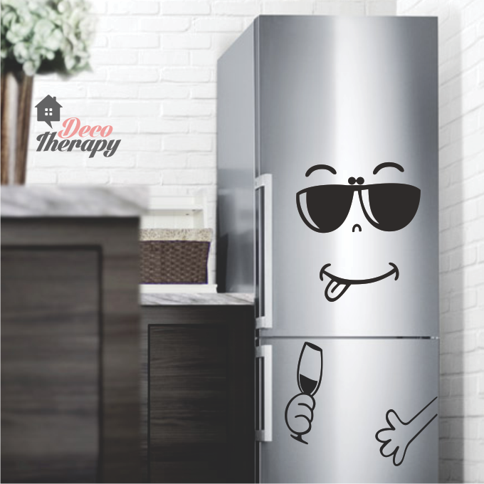 Fridge Decal - Happy Yummy Face Wall Sticker