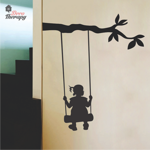 Girl Swing Wall Sticker