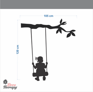 Girl Swing Wall Sticker
