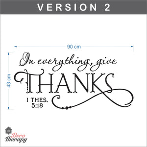 Give Thanks V2 Wall Sticker