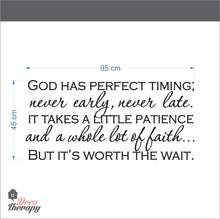 Load image into Gallery viewer, God Has Perfect Timing Wall Sticker