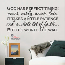 Load image into Gallery viewer, God Has Perfect Timing Wall Sticker