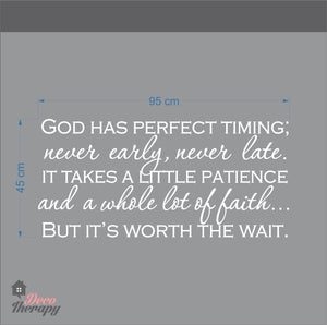 God Has Perfect Timing Wall Sticker