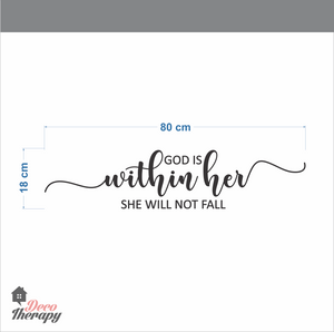 God Is Within Her V2 Wall Sticker