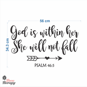 God Is Within Her V1 Wall Sticker