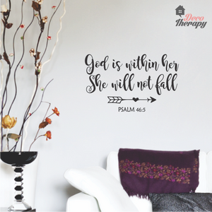 God Is Within Her V1 Wall Sticker