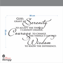 Load image into Gallery viewer, God Serenity Courage Wisdom V2 Wall Sticker