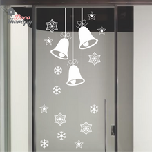 Load image into Gallery viewer, Christmas Hanging Bells And Snowflakes Wall Sticker