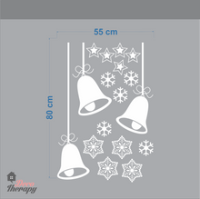 Load image into Gallery viewer, Christmas Hanging Bells And Snowflakes Wall Sticker