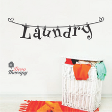 Load image into Gallery viewer, Hanging Laundry Wall Sticker