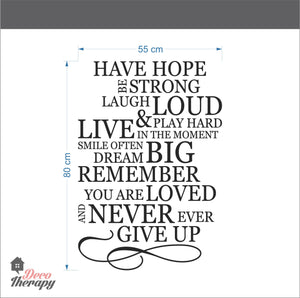 Have Hope Be Strong Wall Sticker