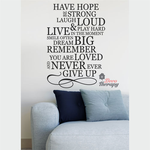 Have Hope Be Strong Wall Sticker