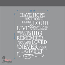 Load image into Gallery viewer, Have Hope Be Strong Wall Sticker