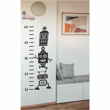 Load image into Gallery viewer, Height Chart Cute Robots in Inches Wall Sticker