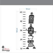 Load image into Gallery viewer, Height Chart Cute Robots in Inches Wall Sticker