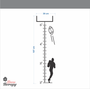 Height Chart Football Wall Sticker