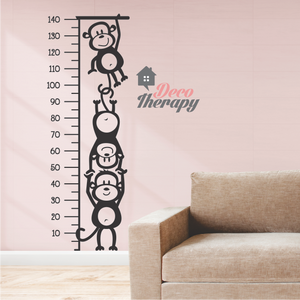 Height Chart Monkeys Wall Sticker