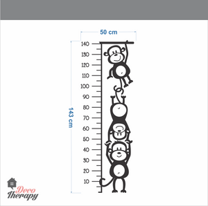 Height Chart Monkeys Wall Sticker