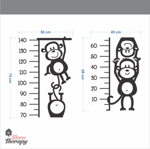 Height Chart Monkeys Wall Sticker