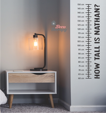 Load image into Gallery viewer, Height Chart How Tall Is Name Personalized For Kids Wall Sticker