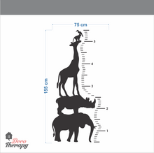 Load image into Gallery viewer, Height Chart Safari Animals Wall Sticker