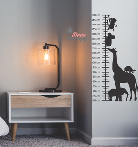 Height Chart Zoo Animals Wall Sticker