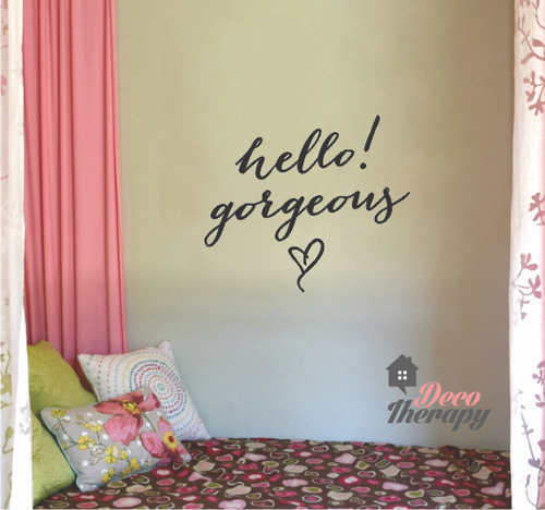 Hello Gorgeous (30 cm x 25 cm) Wall Sticker