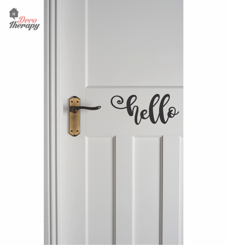 Hello On Door Wall Sticker