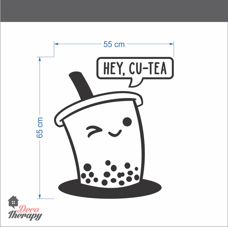 Hey! Cu-Tea Milktea Wall Sticker