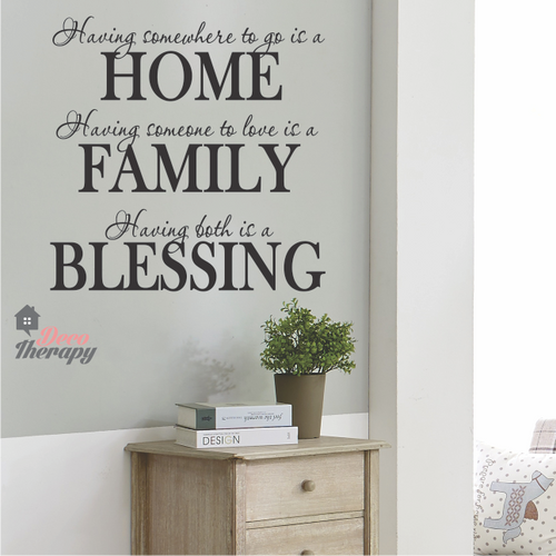 Home Family Blessing Wall Sticker