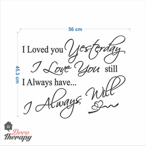 I Always Love You Wall Sticker
