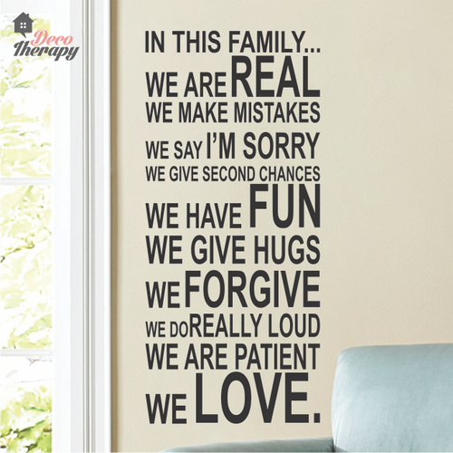 In This Family Rules We Are Real Wall Sticker