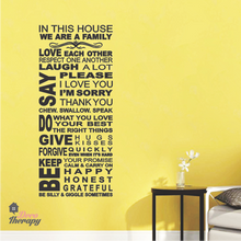 Load image into Gallery viewer, In This Family Rules Be Giggle Sometimes Wall Sticker