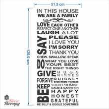 Load image into Gallery viewer, In This Family Rules Be Giggle Sometimes Wall Sticker