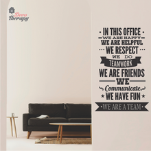 Load image into Gallery viewer, In this Office Rules Wall Sticker