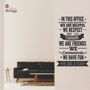 In this Office Rules Wall Sticker