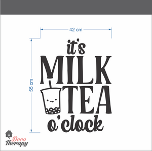 It's Milktea O'Clock Wall Sticker