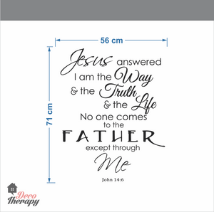 Jesus Way Truth Life Wall Sticker