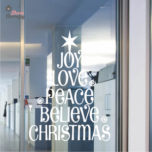 Christmas Joy Love Peace Believe Wall Sticker