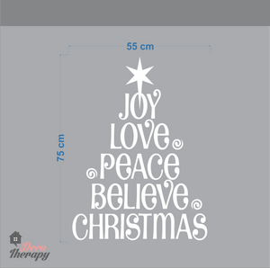 Christmas Joy Love Peace Believe Wall Sticker