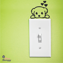 Load image into Gallery viewer, Light Switch 2 Puppy Hearts Wall Sticker