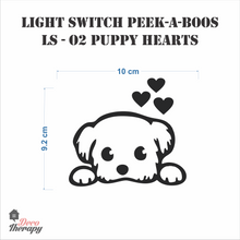 Load image into Gallery viewer, Light Switch 2 Puppy Hearts Wall Sticker