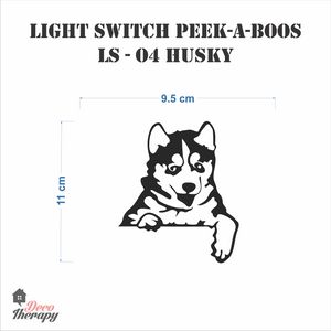 Light Switch 4 Husky Wall Sticker