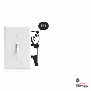 Light Switch 12 Hi Panda Wall Sticker