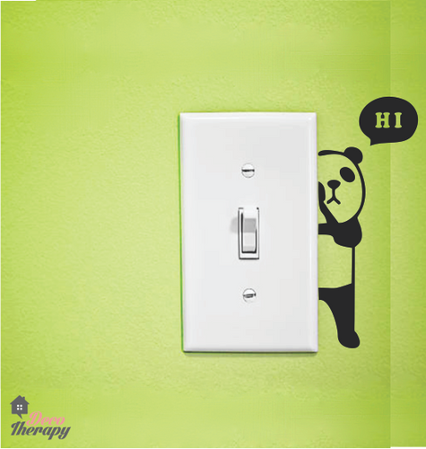 Light Switch 12 Hi Panda Wall Sticker