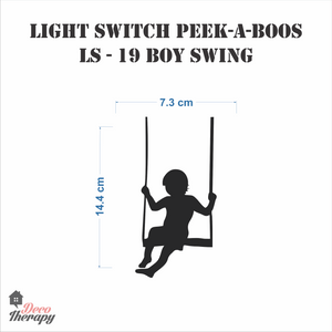 Light Switch 19 Boy Swing Wall Sticker